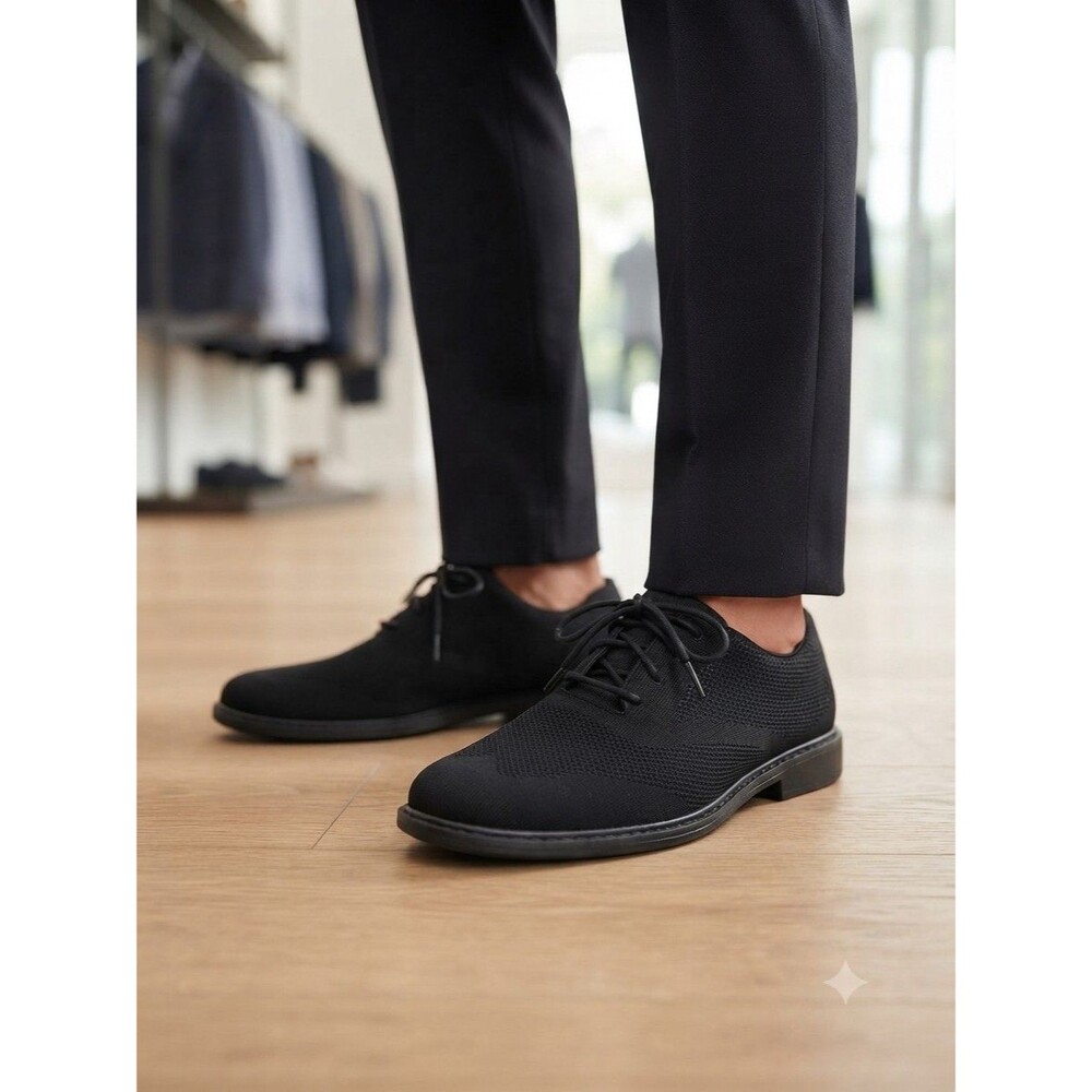 Mark Nason Los Angeles Men's DressKnit Oxfords  Black Size 9.5 (SN 68244)